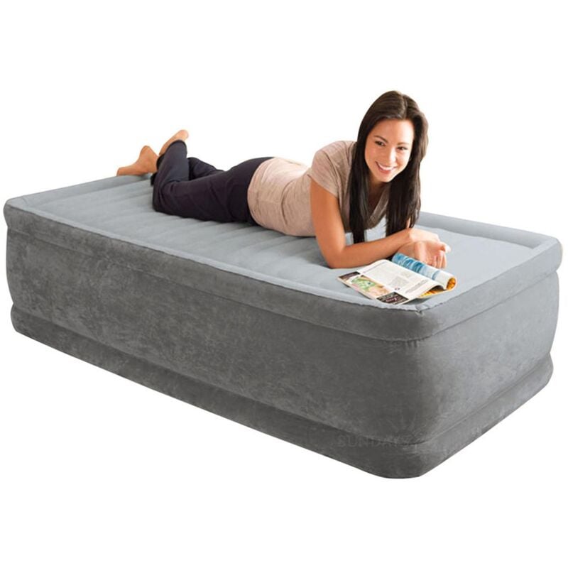 foto del prodotto 64412 materasso singolo dura beam gonfiabile pompa elettrica 99x191x46 cm intex