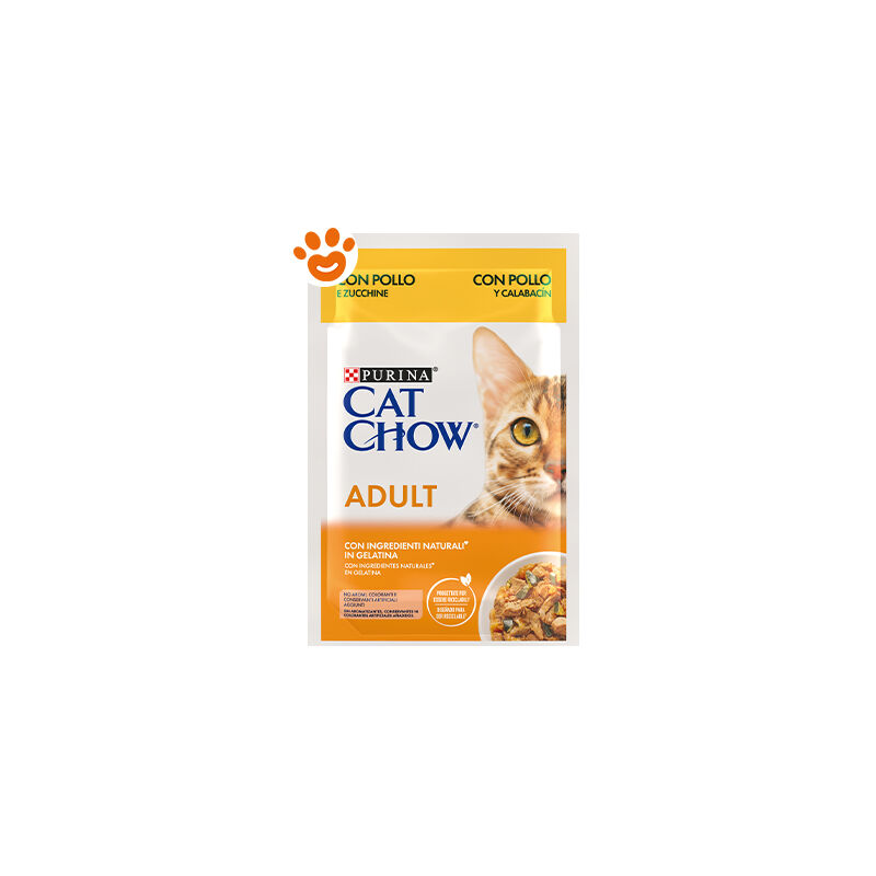 foto del prodotto purina cat chow adult pollo e zucchine purina cat chow adult pollo e zucchine bustina da 85 gr