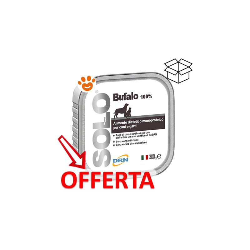 foto del prodotto dog cat solo bufalo dog cat solo bufalo vaschetta da 300 gr drn