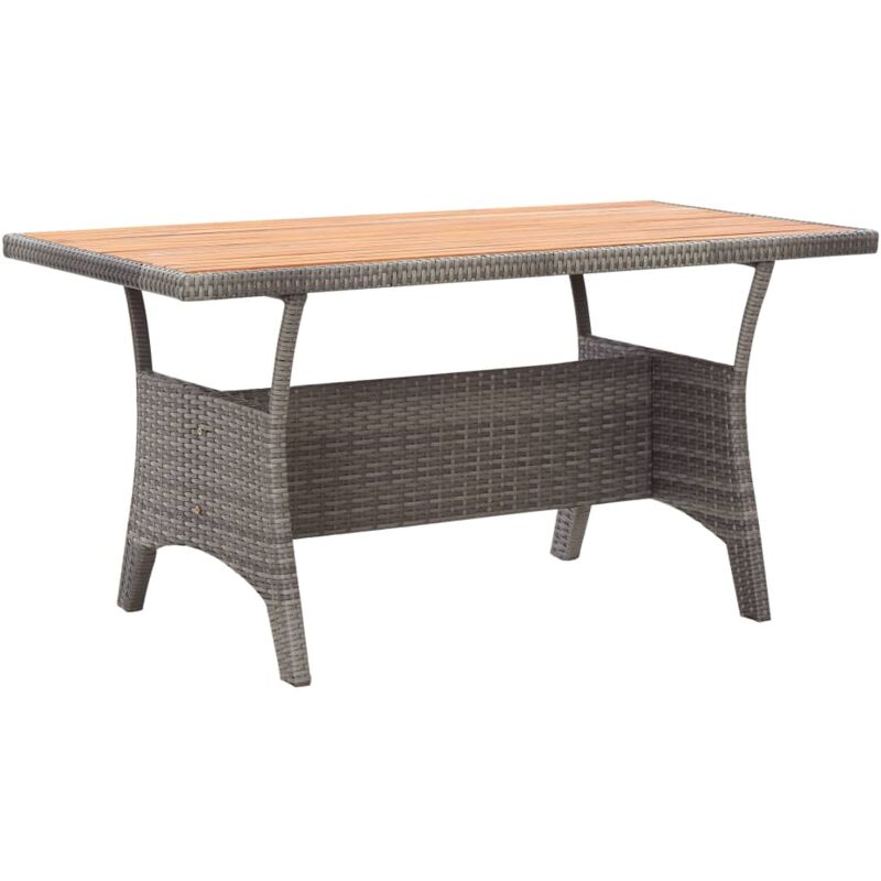 foto del prodotto vidaxl tavolo da giardino grigio 120x70x66 cm legno massello di acacia