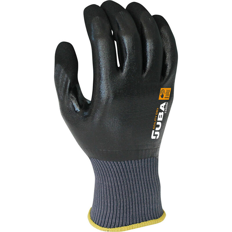 foto del prodotto nero nylon guanto lavoro taglie 9 juba