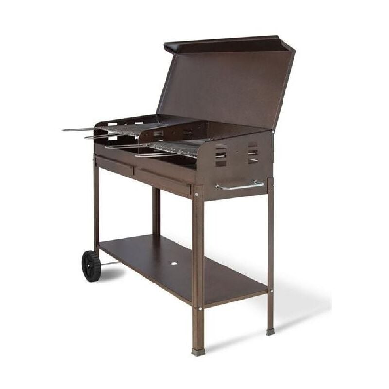 foto del prodotto no brand barbecue artigianale tipo pesante 100x40cm polifemo peso 32kg con coperchio artigianferro made in italy