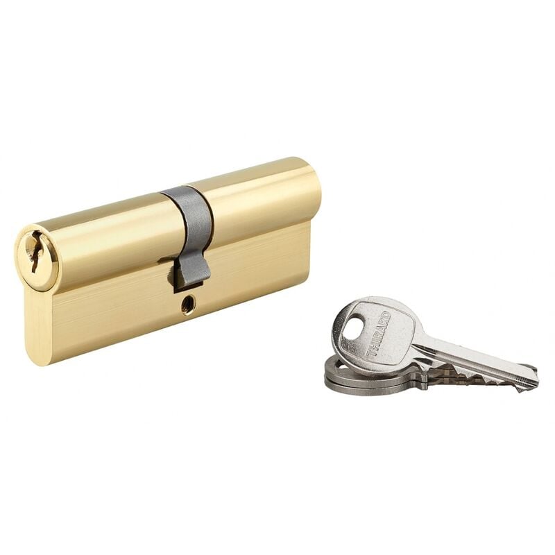 foto del prodotto thirard cilindro europeo a doppia entrata sa 45x45mm, antisfilamento, ottone, 3 chiavi