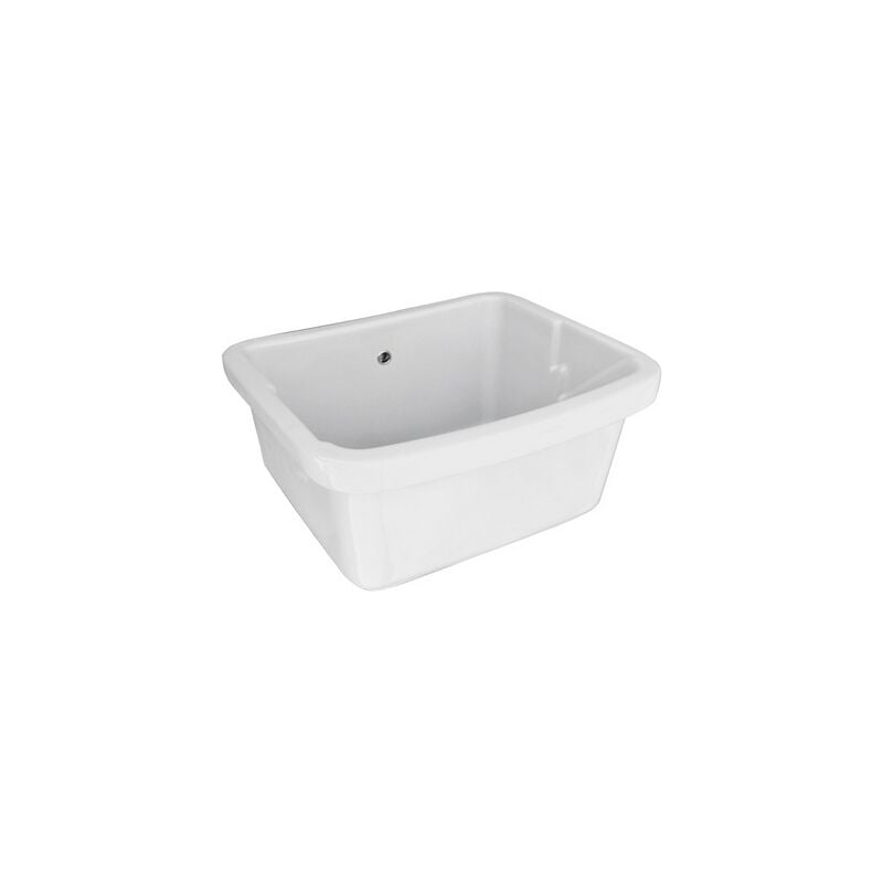 foto del prodotto galassia pilozzo in ceramica 75x60 cm senza strizzatoio bianco