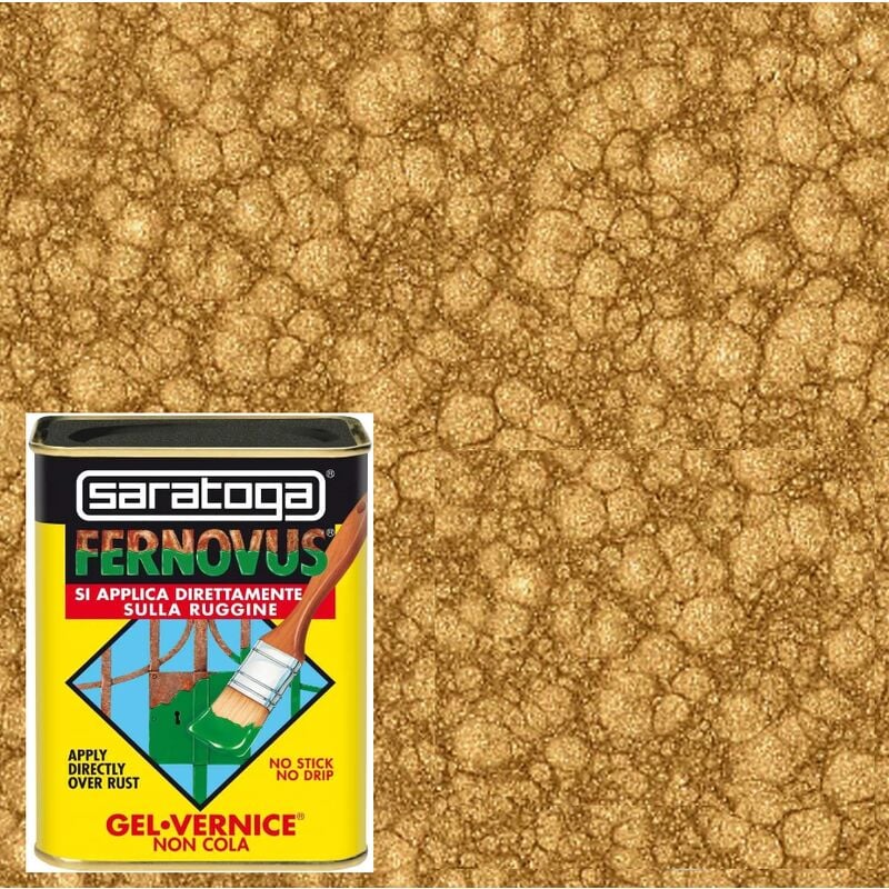 foto del prodotto saratoga vernice gel antiruggine fernovus 750ml martellato bronzo antico