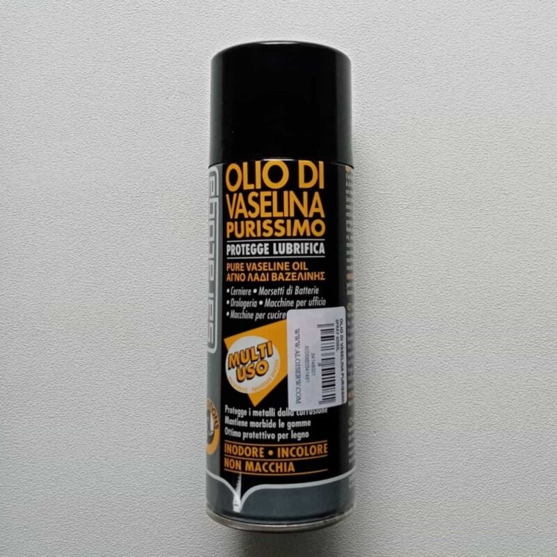 foto del prodotto 400ml olio di vaselina purissimo spray lubrificante e protettivo con cannuccia dosatrice saratoga