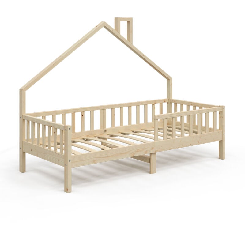 foto del prodotto vitalispa letto da casa noemi, legno naturale, 90x200 cm