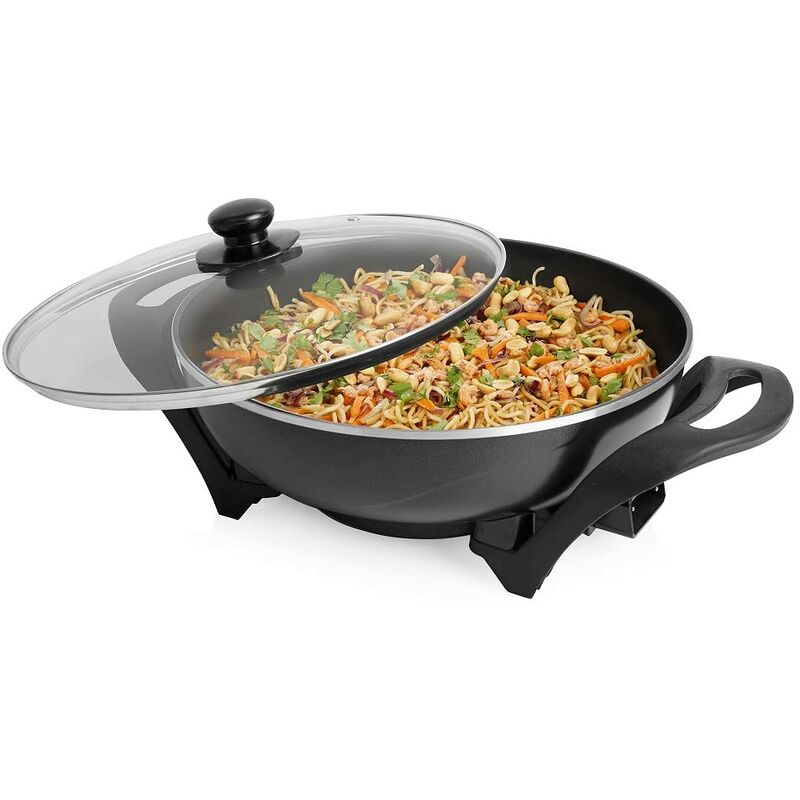 foto del prodotto tristar 0 wok elettrica, 1500 w, 4500 milliliters, vetro, nero