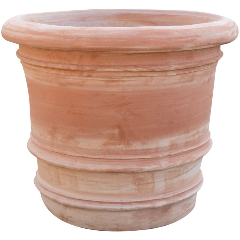 foto del prodotto vaso in terracotta liscio 50x44 cm fioriera da giardino fatta a mano made in italy vasi decorativi anti gelo da balcone fiori