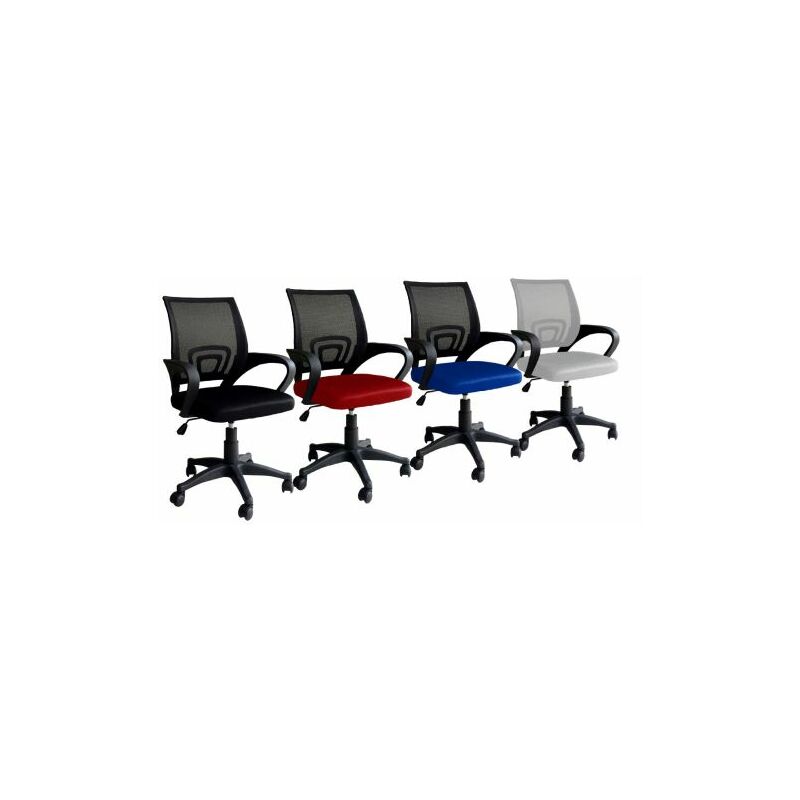 foto del prodotto marca sedia poltrona da ufficio girevole ergonomica con rotelle schienale rete 60076v blu 60076 