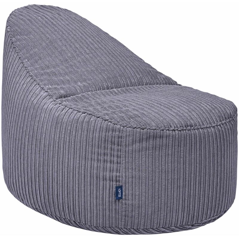 foto del prodotto grande pouf in velluto a coste di qualit superiore per adulti, grande pouf per il soggiorno, pouf da gioco, antracite loft 25