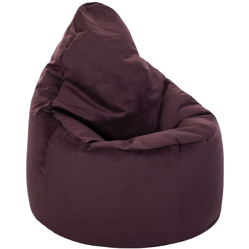 foto del prodotto loft 25 poltrona a sacco per soggiorno, poltrona a sacco in velluto con schienale alto per rilassarsi, poltrona a sacco per giocare, 90x68 cm