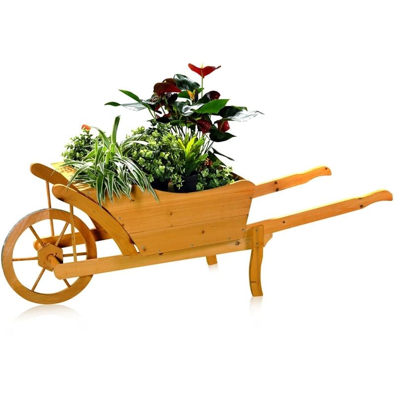 foto del prodotto piantagione carriola legno giardino in legno carriola carriola di legno carriola carriola piantare trogolo vaso di fiori melko
