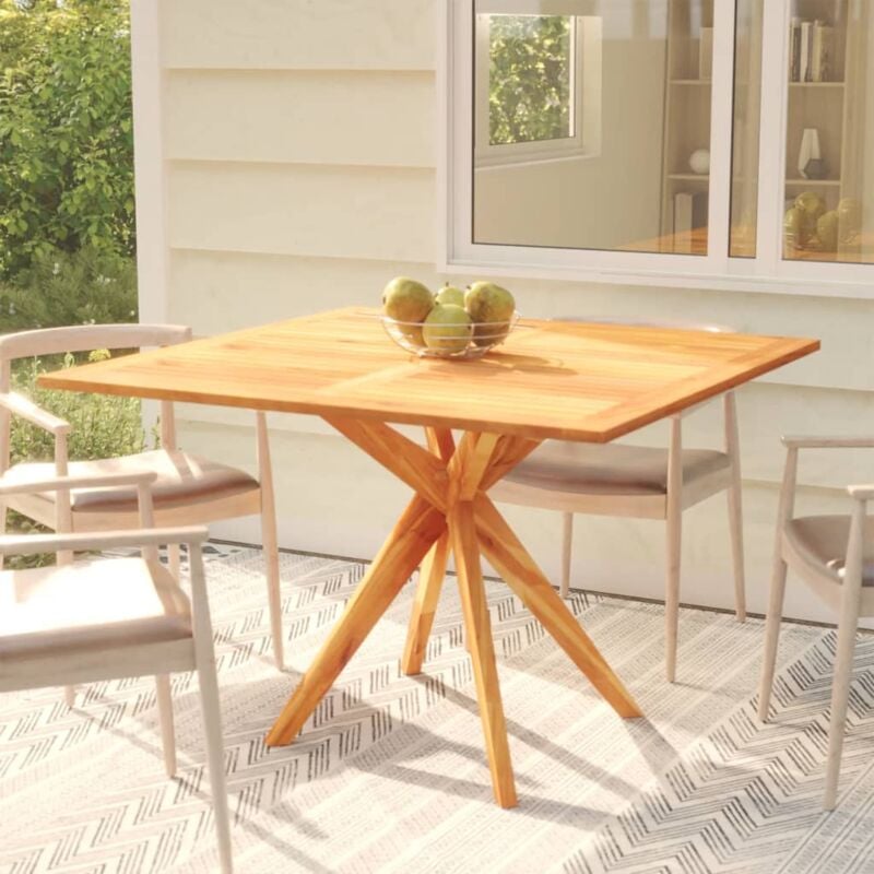 foto del prodotto vidaxl tavolo da giardino 110x110x75 cm in legno massello di acacia