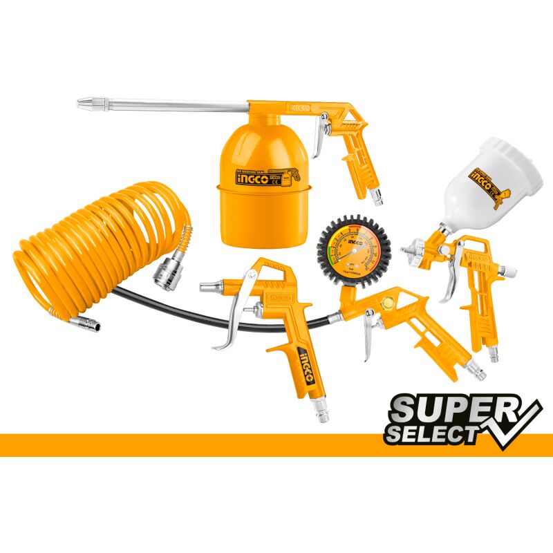 foto del prodotto kit accessori per compressore 2 pistole manometro aerografo manometro tubo