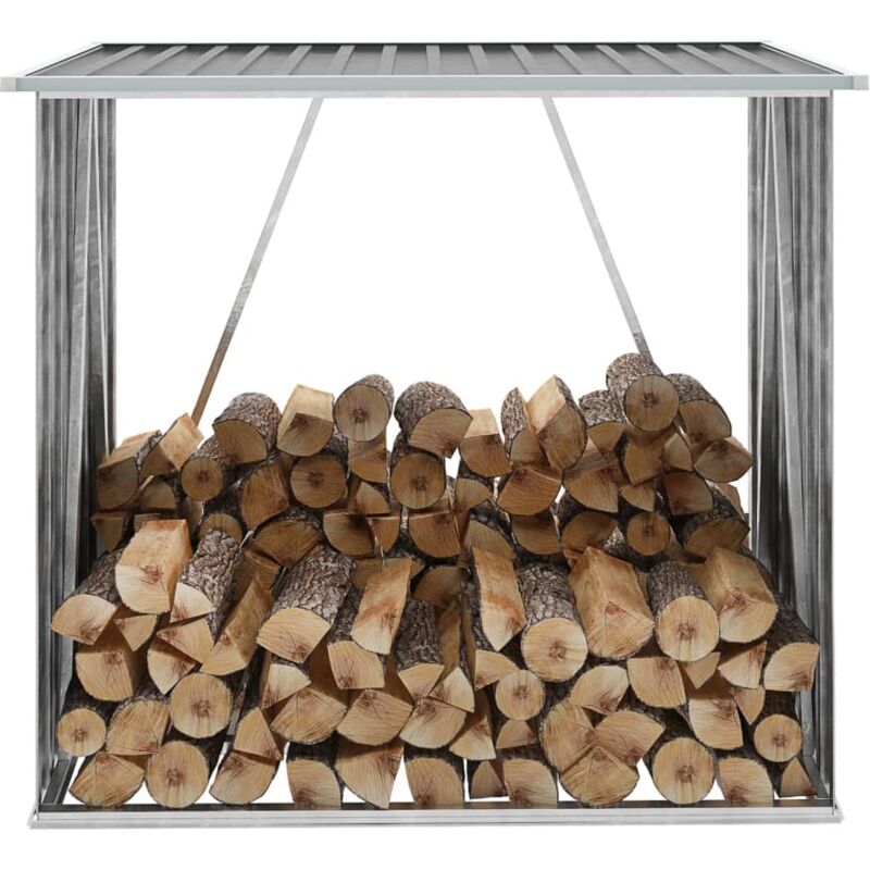 foto del prodotto vidaxl capannone da giardino in acciaio zincato grigio 163x83x154 cm