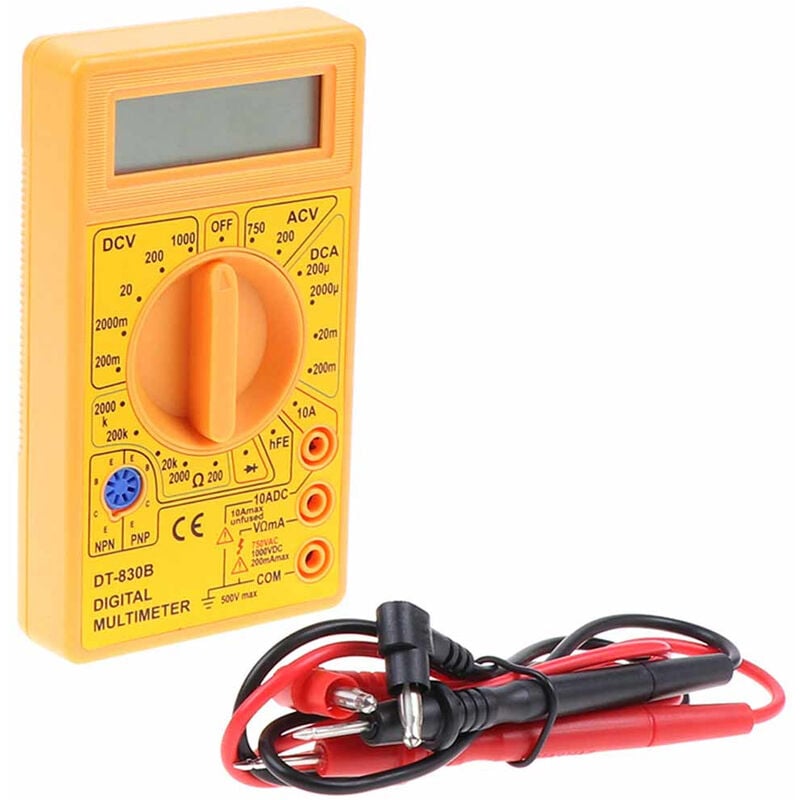 immagine 0 del prodotto vetrineinrete multimetro digitale tester con puntali elettronico professionale con display lcd misuratore tensione rilevatore corrente elettrica