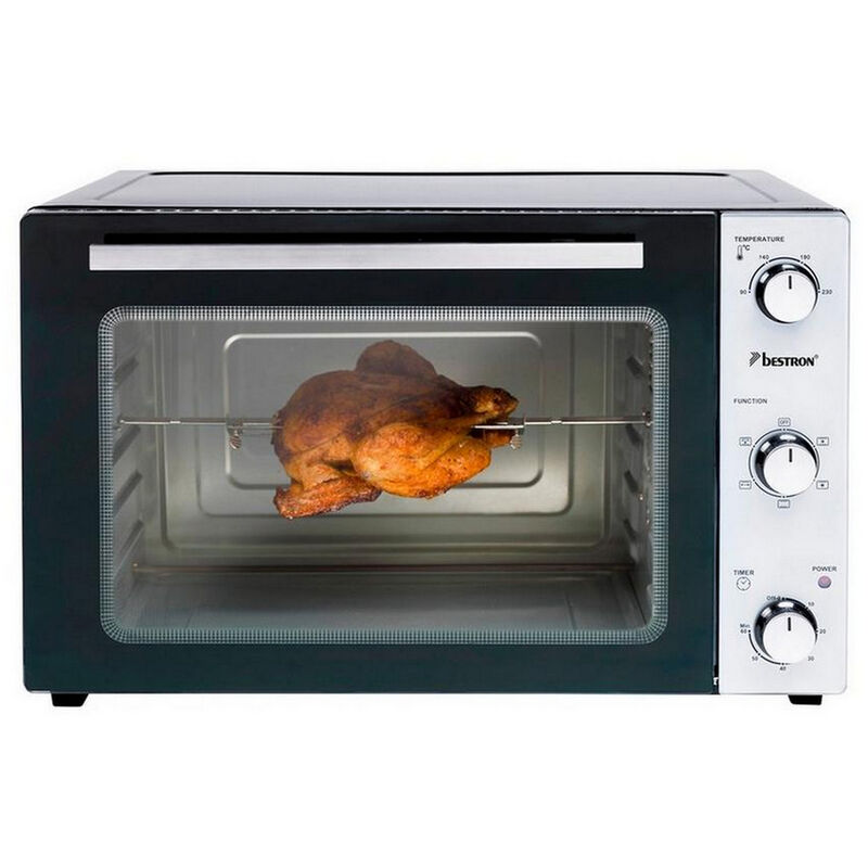 foto del prodotto bestron forno grill 55l 2000w nero acciaio inox aov55