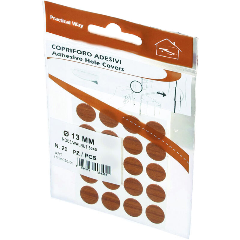 foto del prodotto copriforo adesivo colore rovere
