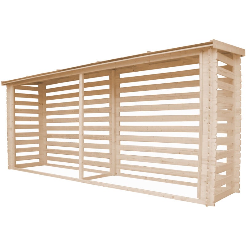 foto del prodotto timbela legnaia da esterno 6,7 m3 esterne b112xl458xh199 cm legnaia da esterno con copertura rimessa bici container tetto impermeabile
