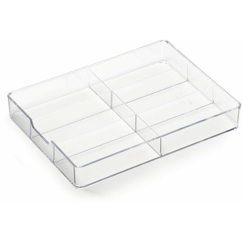 foto del prodotto 338419 coffee point caddy, organizer da cassetto a 6 scomparti, acrilico, lavabile in lavastoviglie, 242x48x329 mm, trasparente durable
