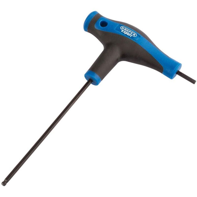 foto del prodotto 33907 impugnatura morbida a t esagonale e chiave a sfera, 2,5 mm, colore blu draper