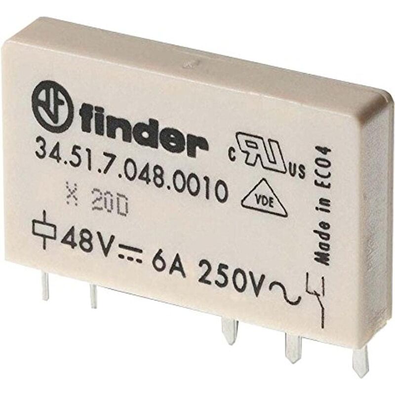 foto del prodotto 34.51.7.024.0000 rel ad innesto 24 v ac 6 a 1 scambio 1 pz. finder