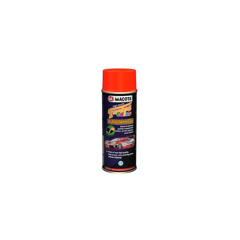 immagine 0 del prodotto macota tuning vernice spray fluorescente smalto acrilico non cola colore rosso arancio fluo