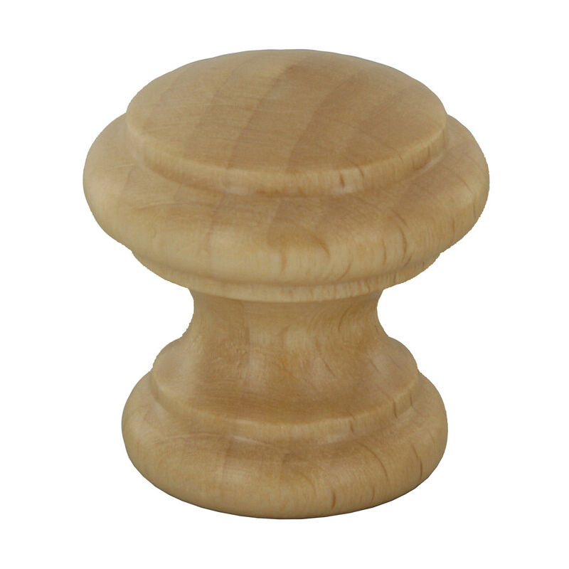 foto del prodotto blister pomolo legno naturale 114a d 38 mm. 2 pezzi