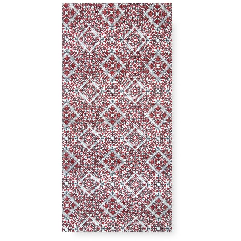 foto del prodotto tappeto runner da cucina passatoia antiscivolo maiolica rosso made in italy cm. 50x200