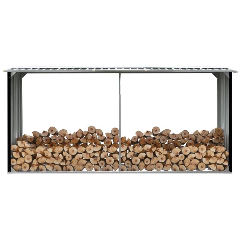 foto del prodotto vidaxl capannone da giardino in acciaio zincato 330x92x153cm antracite