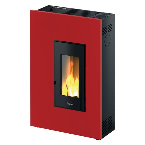 foto del prodotto stufa pellet pegaso 7020034 madison 5 slim rosso