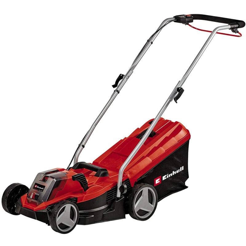 foto del prodotto 3413266 tosaerba a batteria, 18 volt, nero rosso, 121 x 44 x 98 cm, 10.1 kg einhell