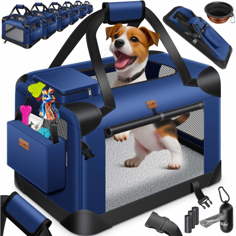 foto del prodotto lovpet cassa per cani box per il trasporto di cani pieghevole incl. ciotola per cani borsa per il trasporto di cani box per il trasporto di animali