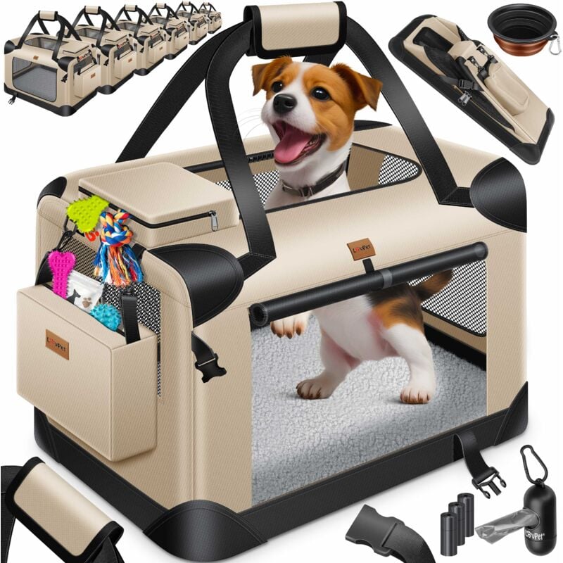 foto del prodotto lovpet cassa per cani box per il trasporto di cani pieghevole incl. ciotola per cani borsa per il trasporto di cani box per il trasporto di animali