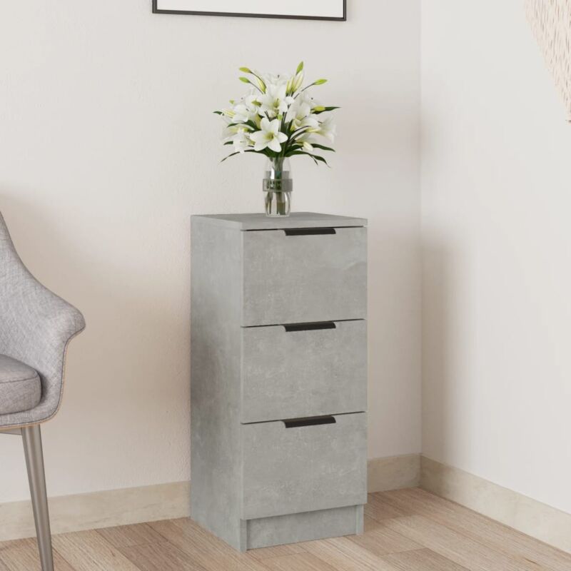 foto del prodotto vidaxl credenza grigio cemento 30x30x70 cm in legno multistrato