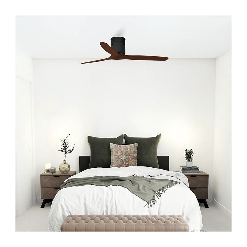 foto del prodotto ventyly ventilatore senza luce nero legno 132cm modello skyler