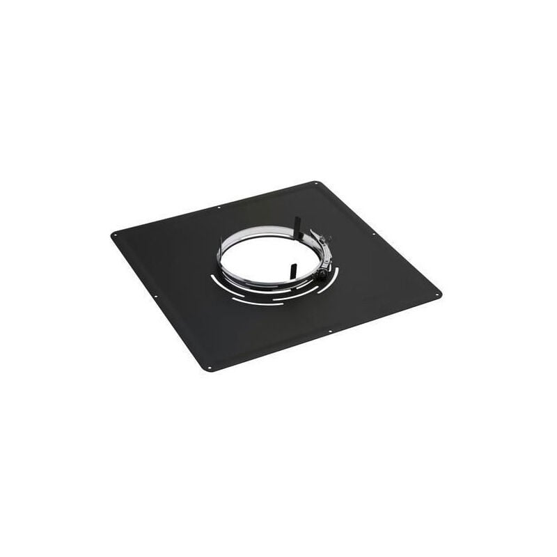 foto del prodotto ten piastra posteriore 126125 nera 400x400mm per stufa d125mm