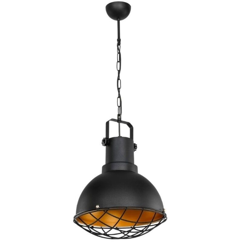 foto del prodotto tezeta lampada a sospensione stile industriale nero tonya asz1187