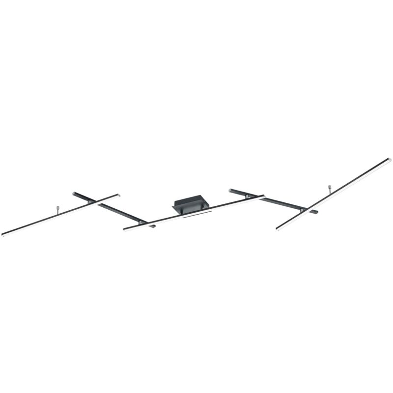 foto del prodotto trio plafoniera led rgb, metallo, nero opaco, l245 cm, arvin