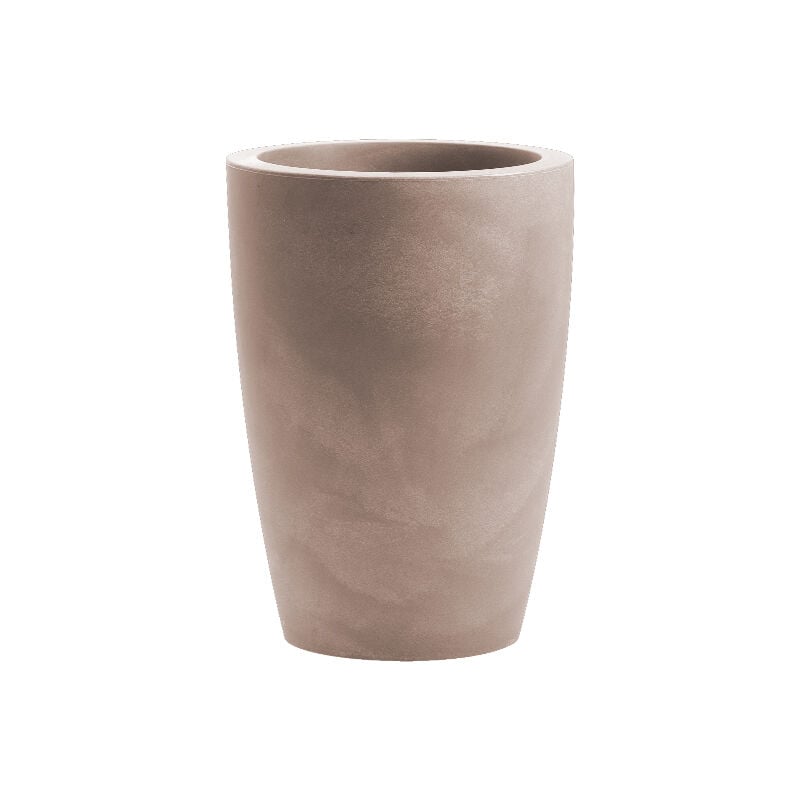 foto del prodotto vaso tondo resina tylus cm. 23 avana