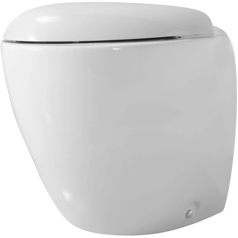 foto del prodotto azzurra vaso filo parete porcellana bianco serie clas plus senza coprivaso 