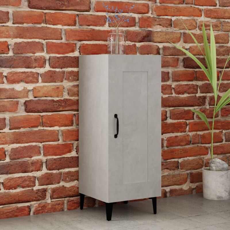 foto del prodotto vidaxl credenza grigio cemento 34,5x34x90 cm in legno multistrato