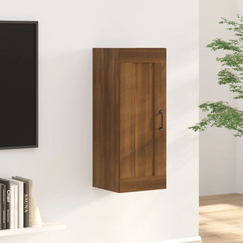 foto del prodotto vidaxl armadietto a muro rovere marrone 35x34x90 cm legno multistrato