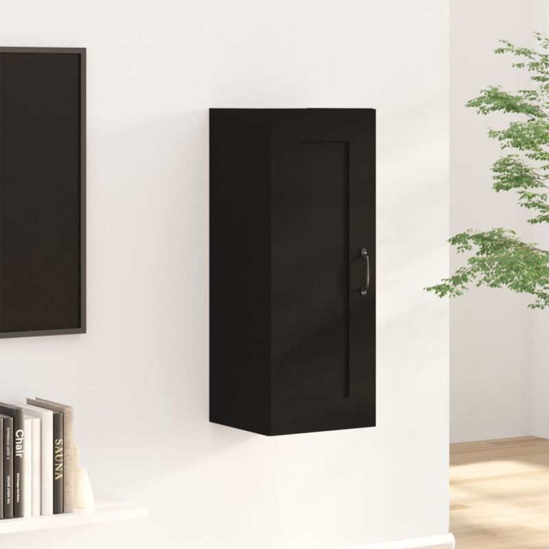 foto del prodotto vidaxl armadietto a muro nero 35x34x90 cm in legno multistrato