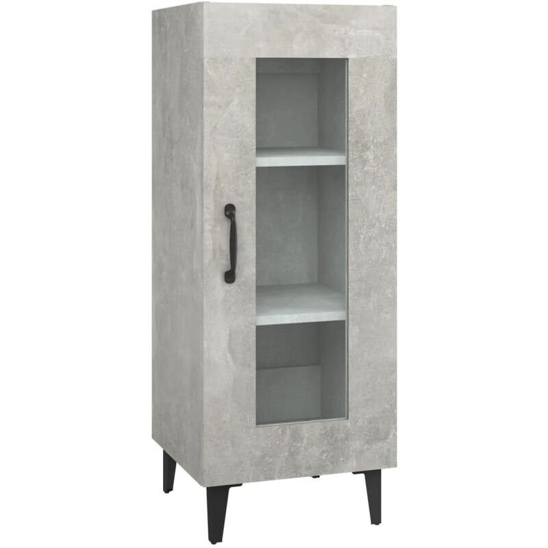 foto del prodotto vidaxl credenza grigio cemento 34,5x34x90 cm in legno multistrato