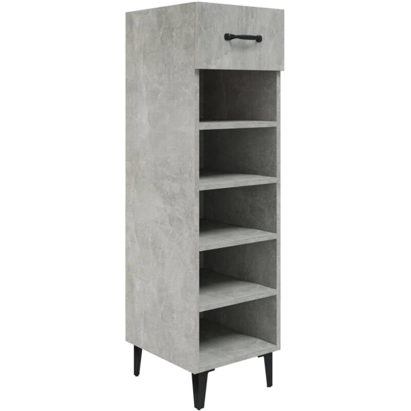 foto del prodotto scarpiera grigio cemento 30x35x105 cm in legno multistrato vidaxl grigio
