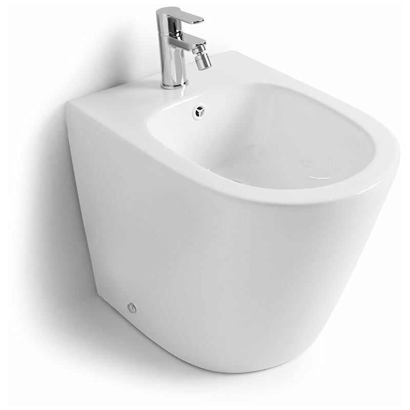 foto del prodotto kiamami valentina bidet a terra in ceramica filomuro rimless blues