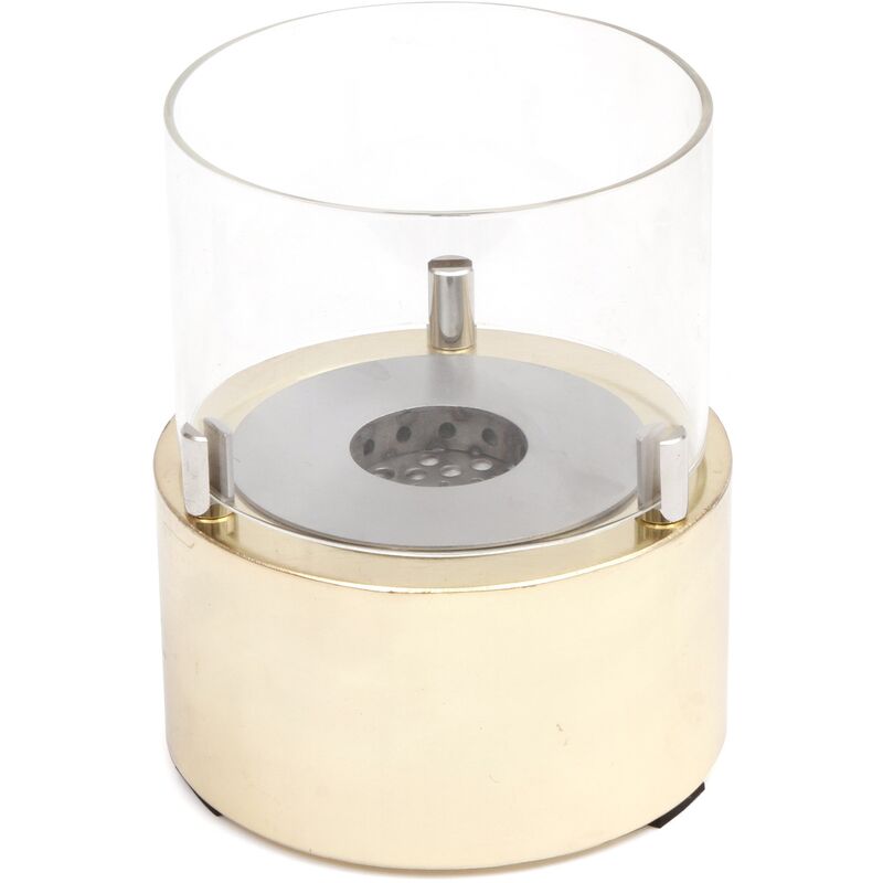 foto del prodotto gmr biocamino da tavolo a bioetanolo giotto candle gold con serbatoio da 150ml