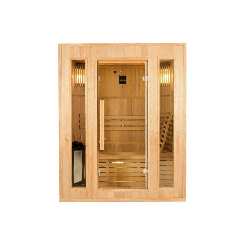 foto del prodotto sauna a vapore 3 posti zen con stufa harvia